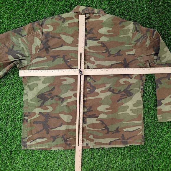 Vintage Y2K Military Camo Jacket Large 23x24 Brown Green - Picture 4 of 16